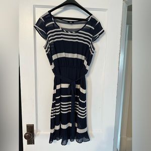 Nautical, pleated, dress.